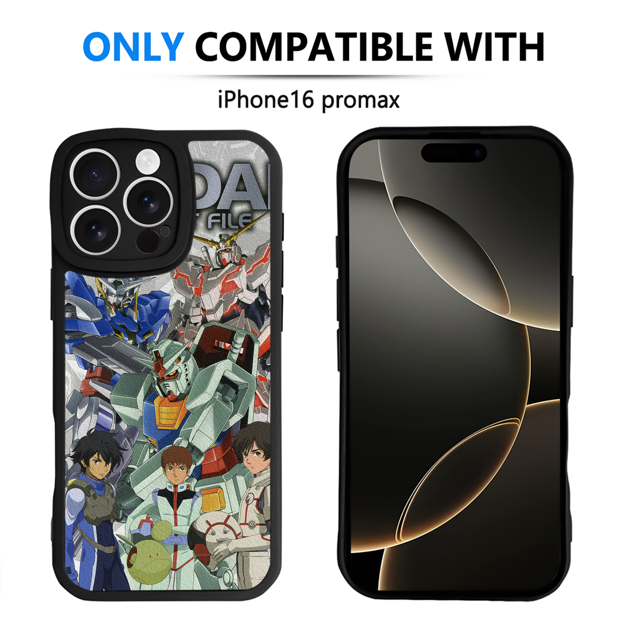 （画像用） 機動戦士ガンダム Mobile Suit Gundam 【iPhone 16シリーズ対応】シリコンスマホケース（レザー調） 材質：シリコン